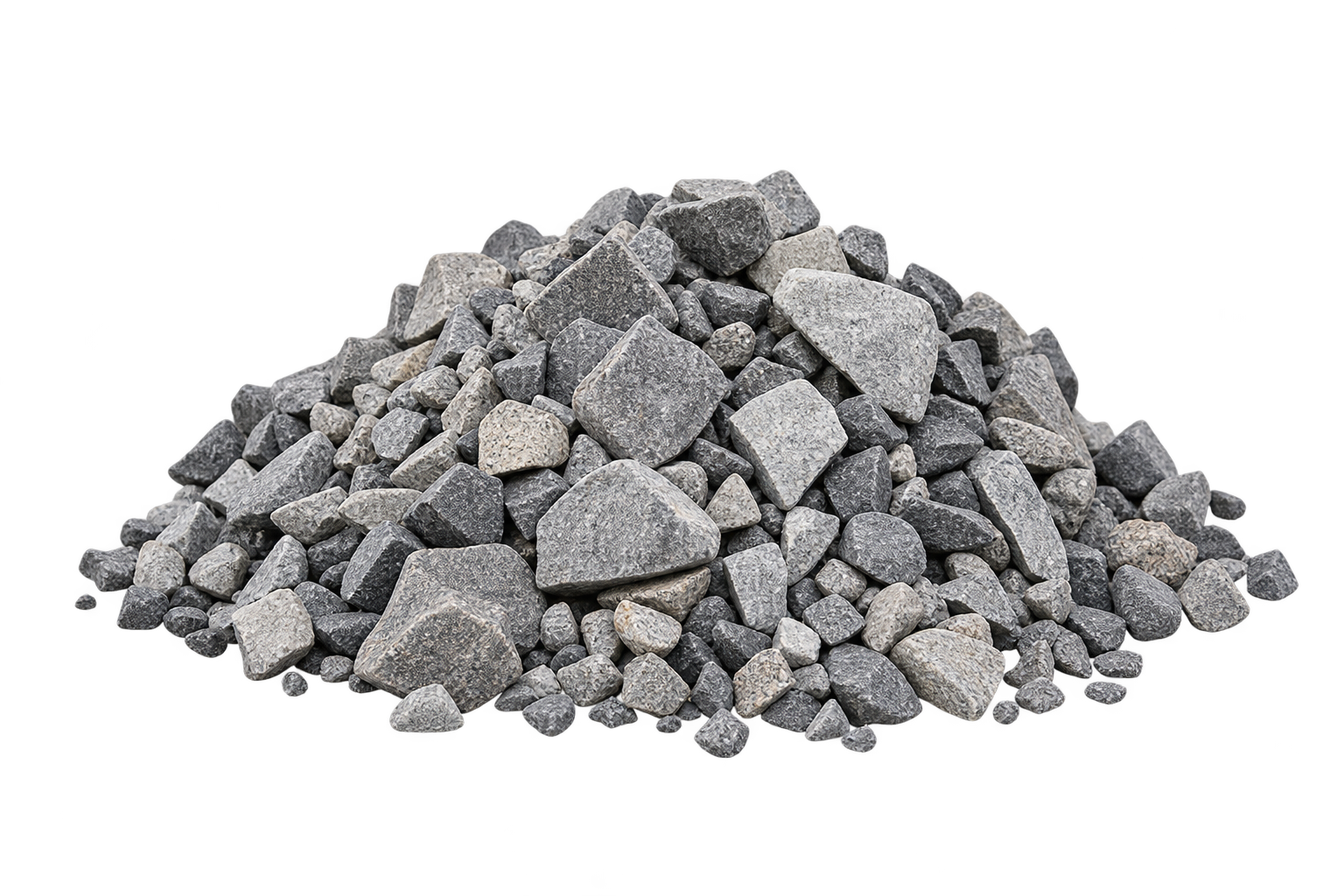 Small realistic pile of crushed paver base